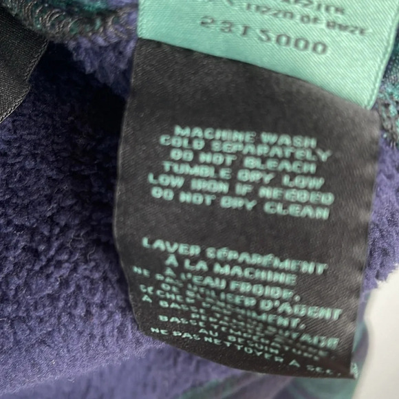 REALTREE Plaid Fleece Hooded Shirt Jacket Navy Green Sherpa Lined Pockets Size S - Picture 13 of 15